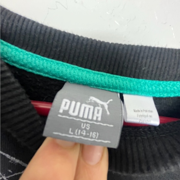 PUMA Men's Large Black and White Crewneck Sweater - Picture 4 of 4